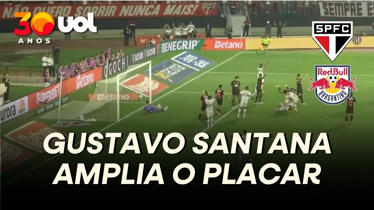 SÃO PAULO FAZ O SEGUNDO GOL! GUSTAVO SANTANA AMPLIA O JOGO CONTRA O BRAGANTINO