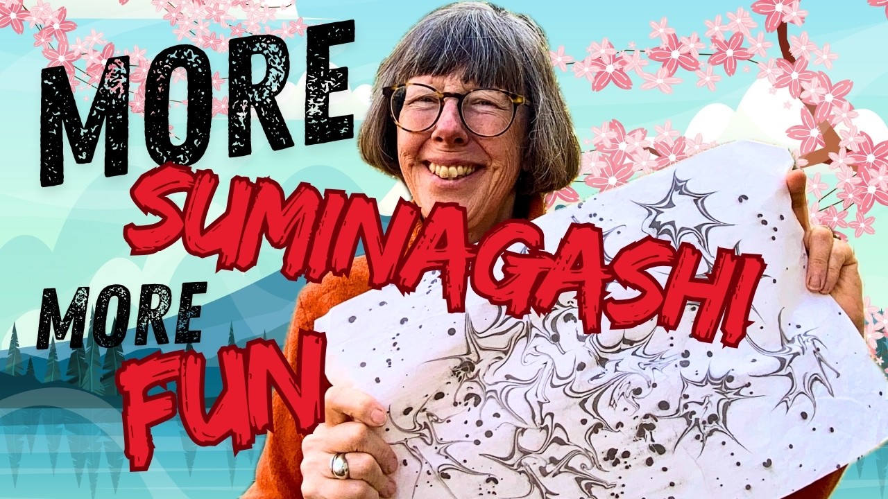 More fun with Suminagashi - the art of Japanese water marbling part 2
