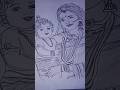 ✨Maa aur Krishna Ji Ki Pyari Murti |Krishna Drawing Art 2025✨