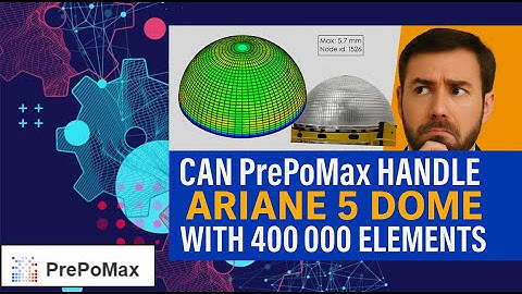 Niet-lineaire FEM op de innerlijke koepel van de Ariane 5 (GNA-analyse met meer dan 400.000 eleme...
