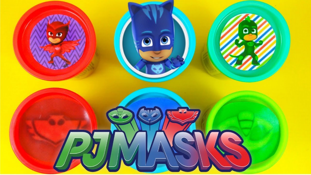 LEARN COLORS with PJ Masks! "Learn Colors with Disney Jr", PJ Masks toys Play doh Learn Colors ...