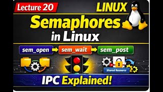 lec20- Linux Semaphores Explained | IPC Using Semaphores in Linux System Programming (POSIX & SysV)