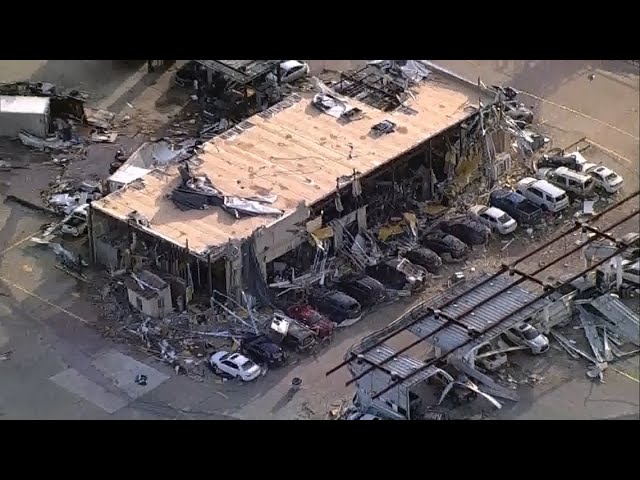 WATCH: Intense video shows Valley View tornado destroying a gas station class=