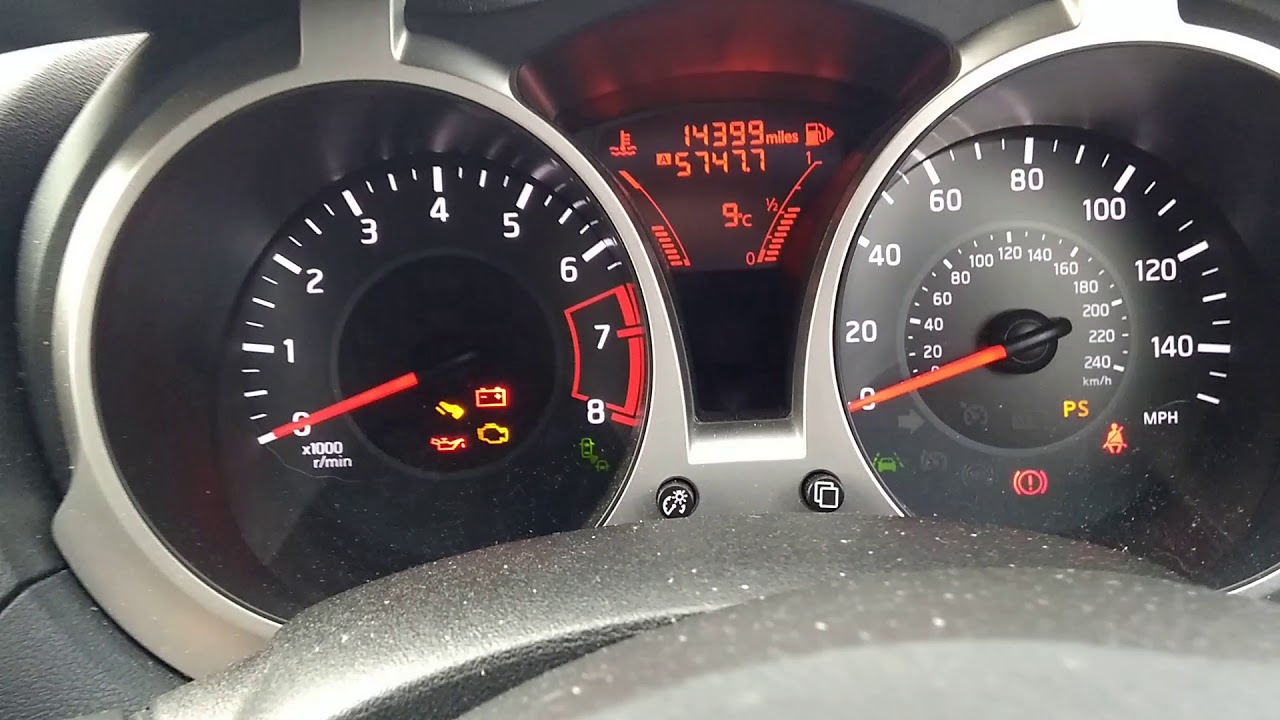 Nissan Juke Service Light Reset(How To Very Eazy ) - Youtube
