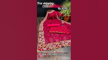 Net Embroidery Saree || Party wear Saree || Buy single piece || COD