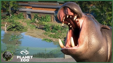 Building a detailed PYGMY HIPPO enclosure in the House of Tropics | Planet Zoo