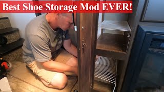 Shoe Storage In Our RV | RV Shoe Storage Mod