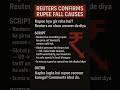 Reuters confirms rupee fall causes #currentaffairs #geopolitics #dollars #modi #bjp