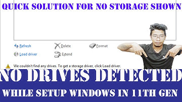 DRIVE NOT DETECTED WHILE INSTALLING WINDOWS 10  OR  WINDOWS 11 IN  11TH GENERATION LATOP/ QUICK FIX