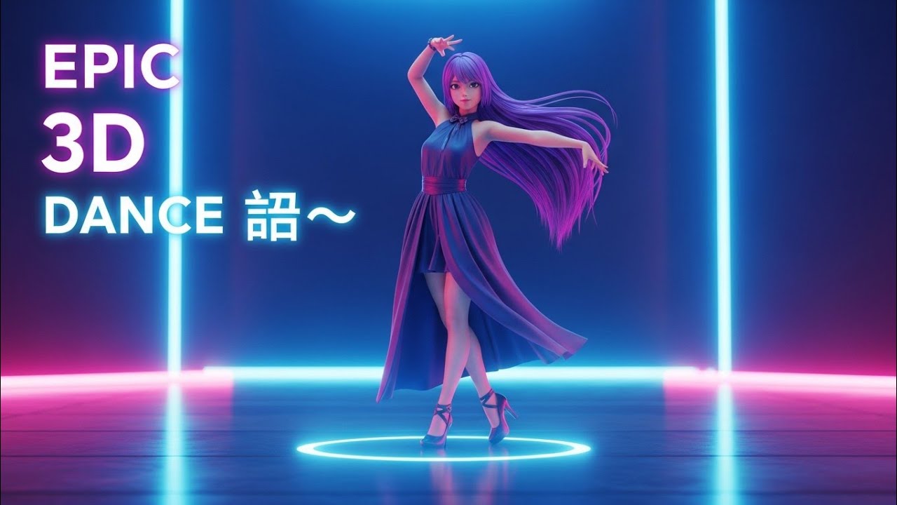 “epic 3D dance Anime Girl in 4K”