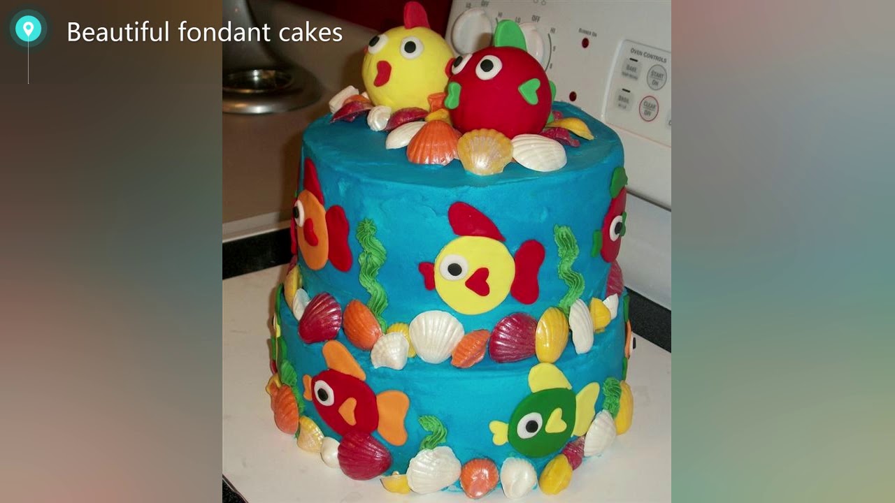 how to use fondant silicone molds to make Beach Ocean theme cakes