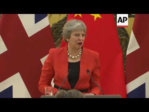 UK PM May And Chinese Premier Li Keqiang Joint Briefing