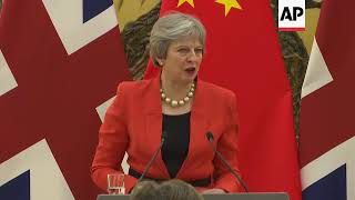 UK PM May and Chinese Premier Li Keqiang joint briefing