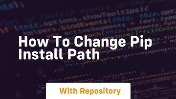 how to change pip install path