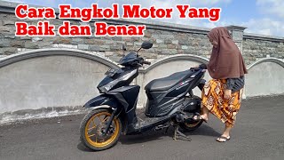 Cara Menyalakan Motor Matic Dengan di Engkol atau Kick Starter