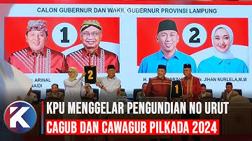 Nomor Urut Pilgub Lampung 2024: Arinal Djunaidi - Sutono 1, RMD - Jihan 2