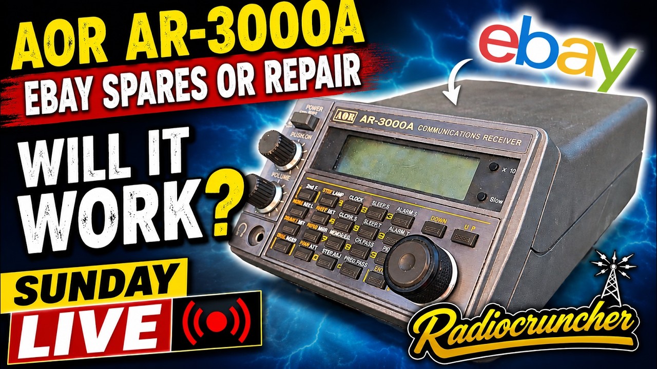Sunday LIVE: AOR AR-3000A eBay spares or repair - YouTube