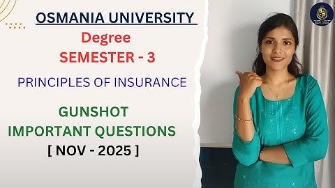 POI || Principes van verzekeringen | BELANGRIJKE VRAGEN || O.U || SEM-3 || ‎@shivanipallela 