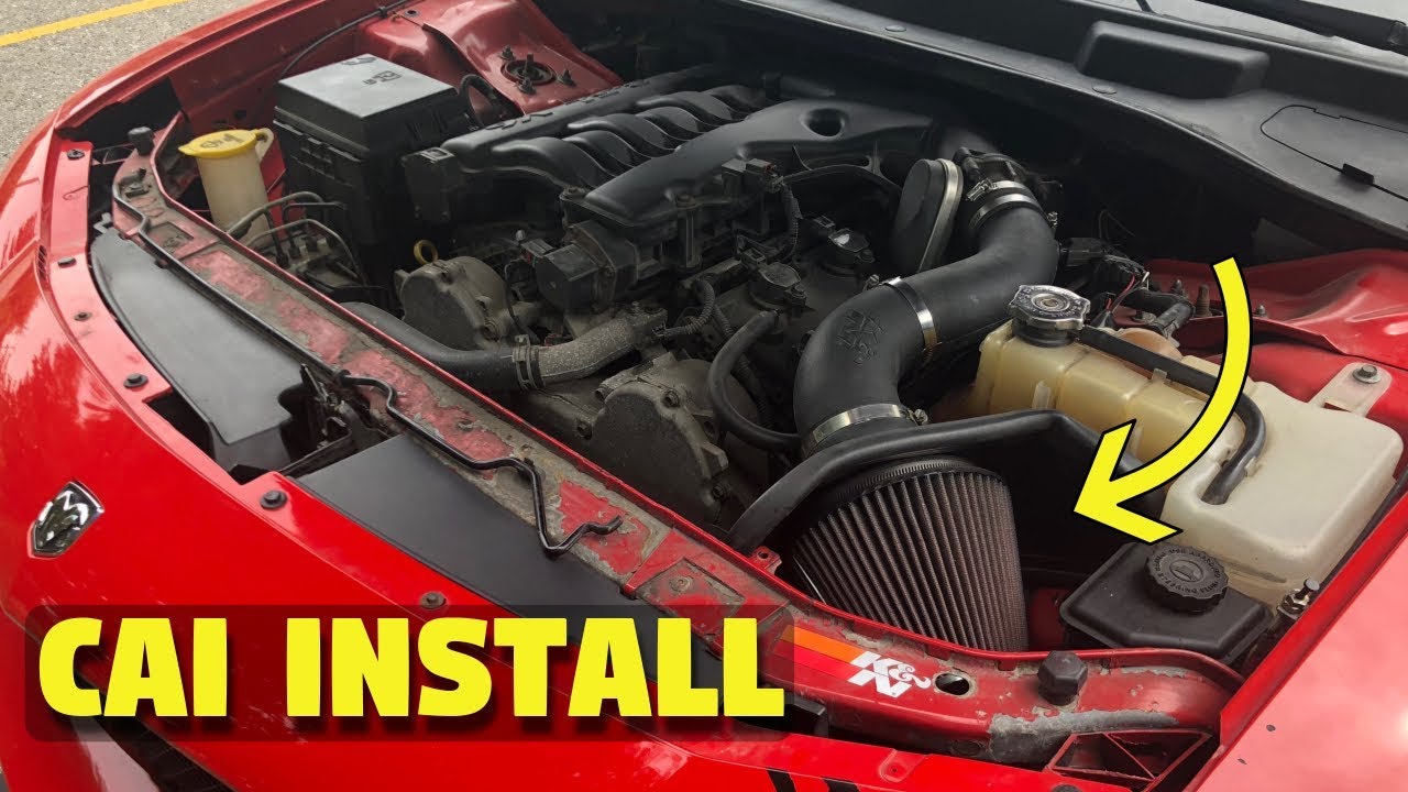 K N Cold Air Intake Installation Easy Diy Mod For Power Gains 06 10 Charger Challenger 300 Youtube