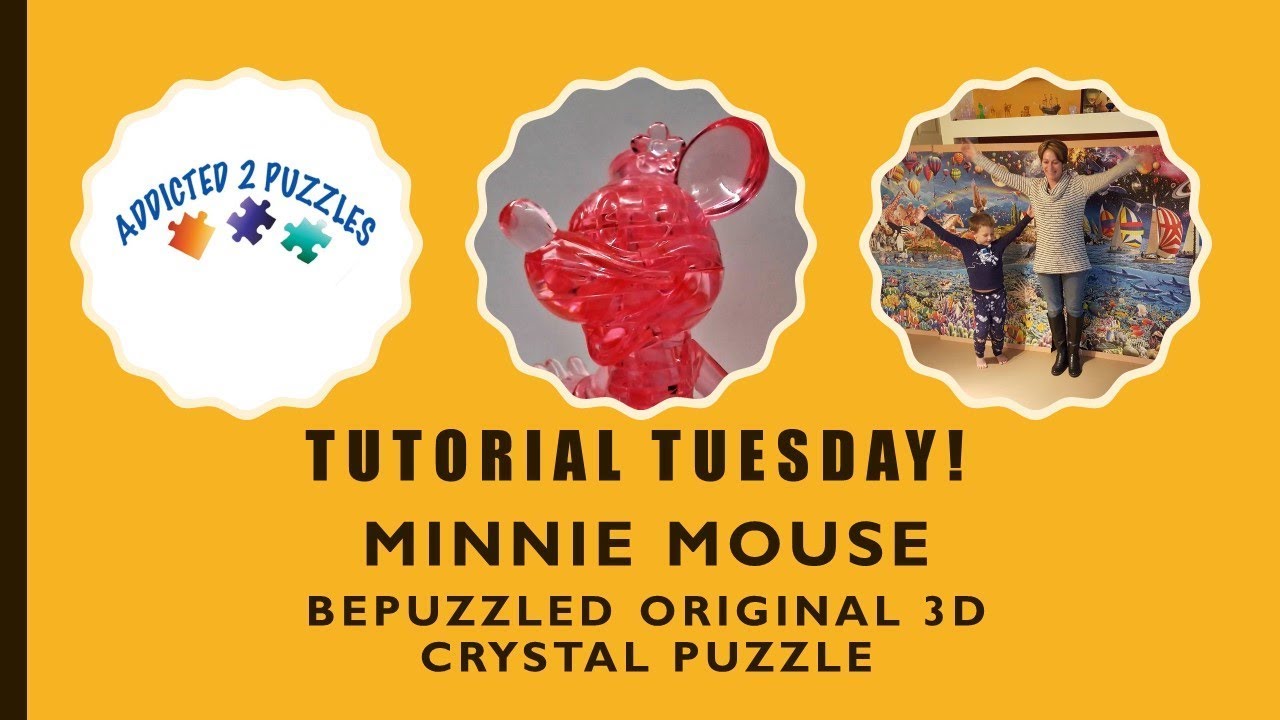 3D Crystal Puzzle - Minnie Mouse 2 (Purple), 3D Crystal Puzzles