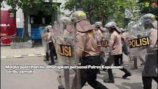 Tingkatkan Kesiapsiagaan Personel, Polres Kepulauan Seribu Gelar Pelatihan Dalmas Samapta