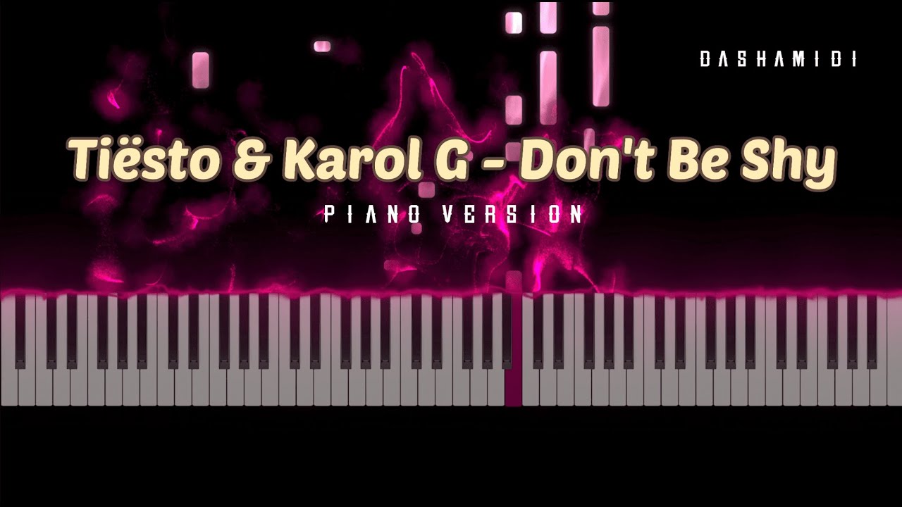 Tiësto & Karol G - Don't Be Shy (piano version) - YouTube