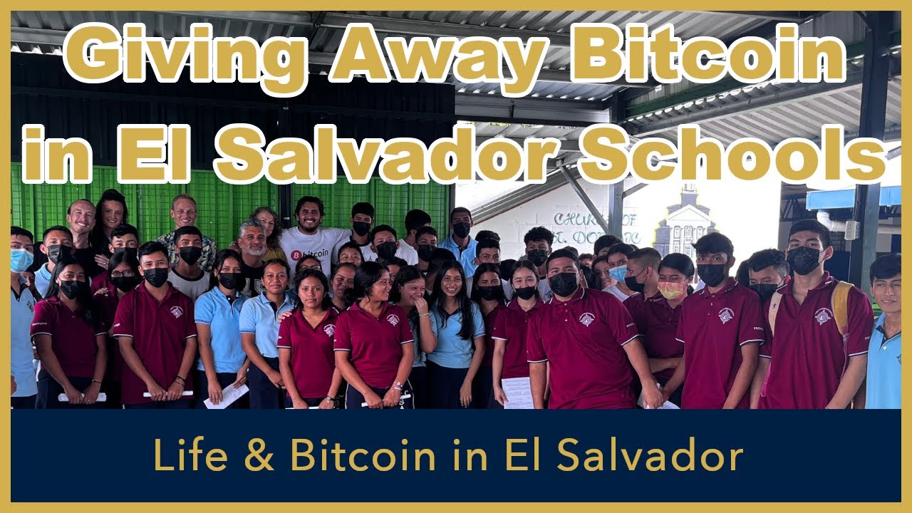 School visit with Bitcoin Beach Free Bitcoin to Students in El Salvador