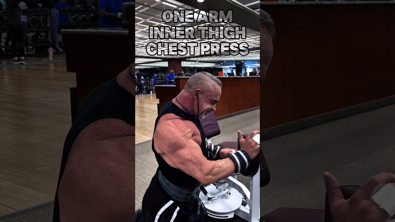 ONE ARM INNER THIGH CHEST PRESS #workout #motivation #muscle #workouttips #exercise