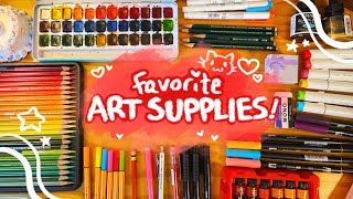 my current favorite art supplies   travel essentials (2024) ౨ৎ‧₊˚