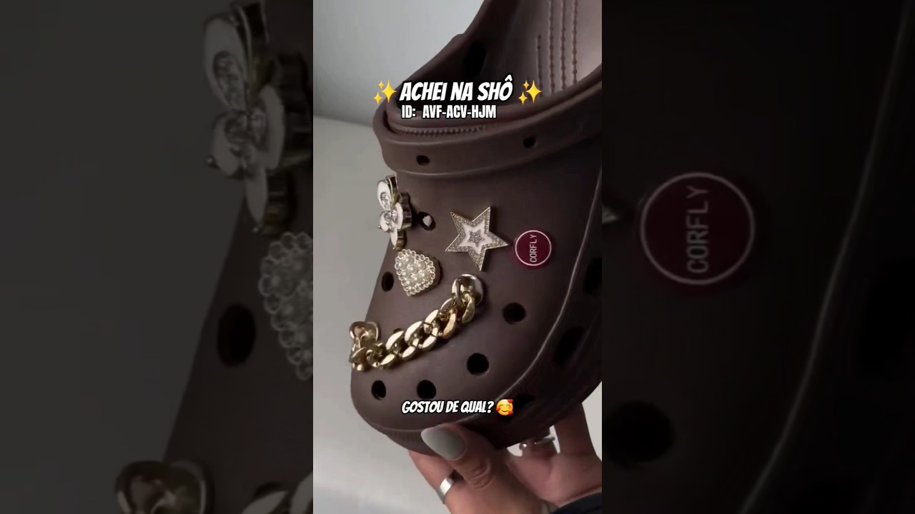 💖🔗Babuche ou Crocs? Encontrei na Shopee a mais linda de todas no precinho 🤏🤩 #shopee #crocs #babuche