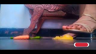 girl crush my food with her high heels | candid crush | high heel crushing | women power | mistress