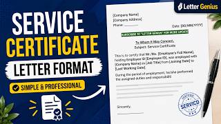 Service Letter for Employees | How to Write Service Certificate Letter Service Letter for Employees | How to Write Service Certificate Letter