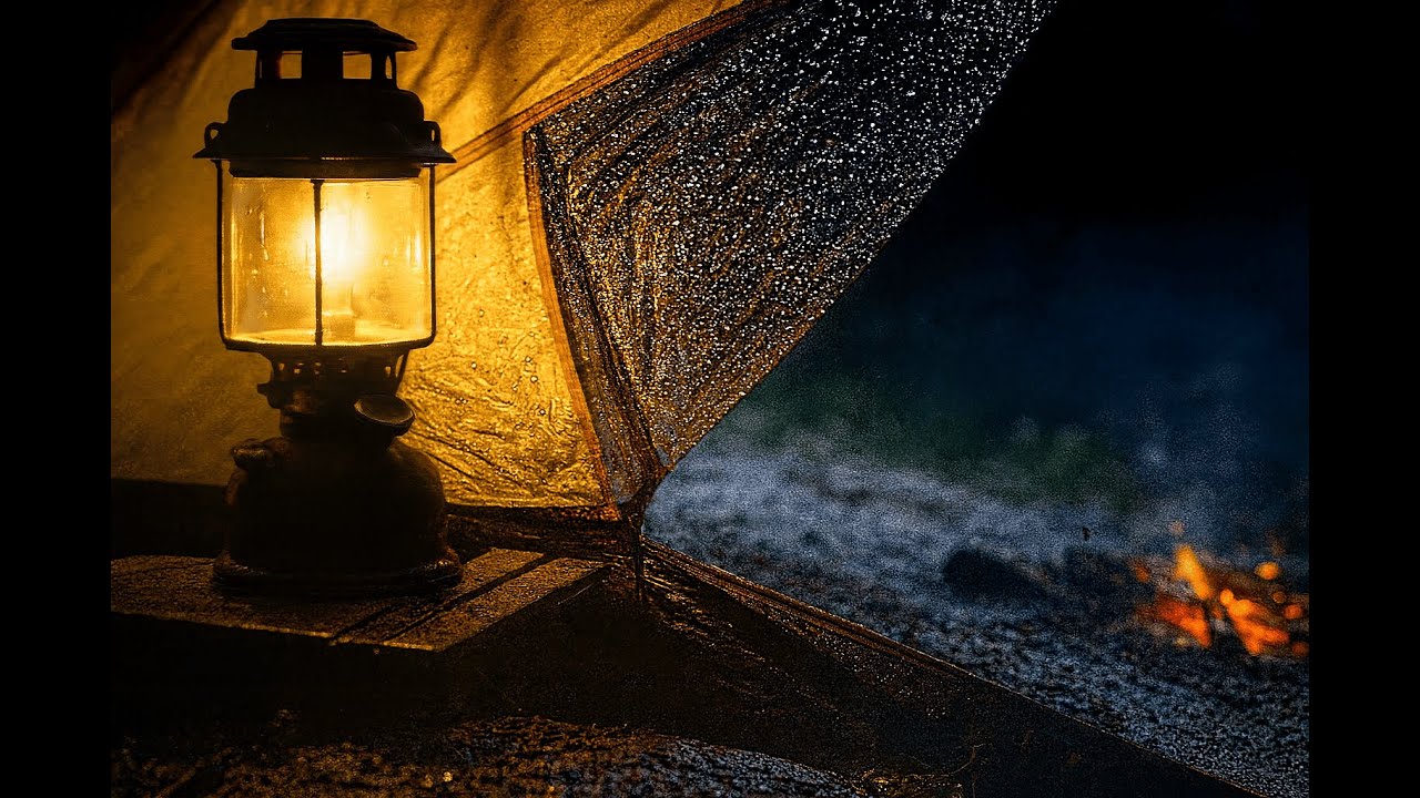 Sleep Soundly in 5 minutes With Pouring Rain in side the Tent 