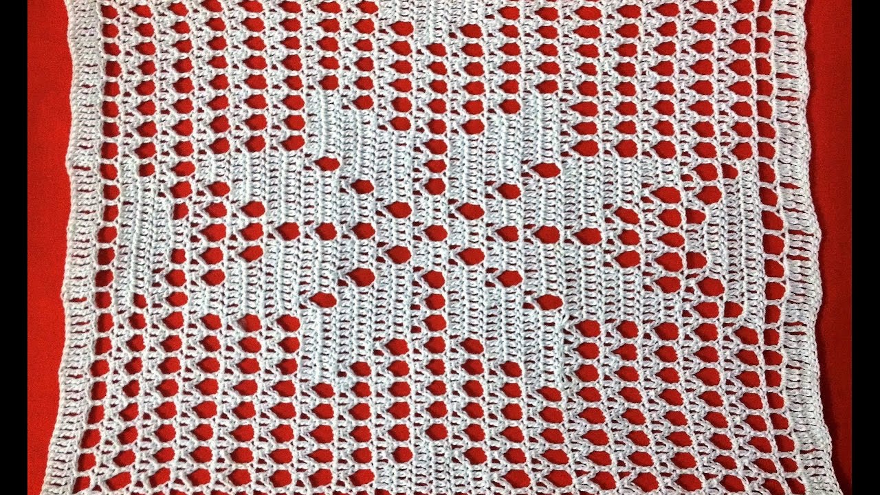 Crochet Filet Flower Place Mat Part 2 