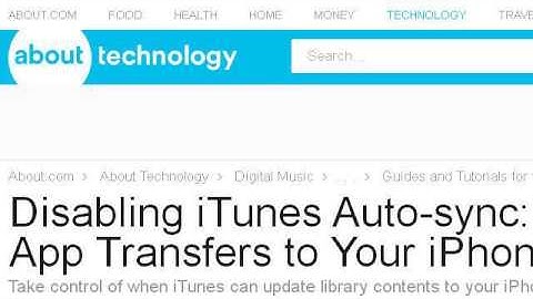 How-To Prevent Automatic Sync In Itunes