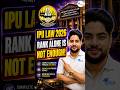 IPU LAW Counselling 2026 🔥 Rank vs Choice Filling Reality Explained #ipuniversity