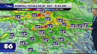A look at damage reports, rainfall totals from Friday storms in Virginia