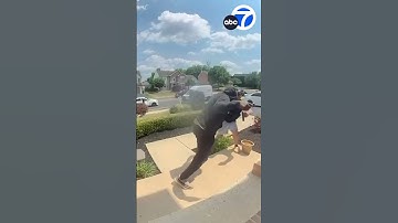 Dueling porch pirates scuffle to steal package outside Pennsylvania home | #Shorts