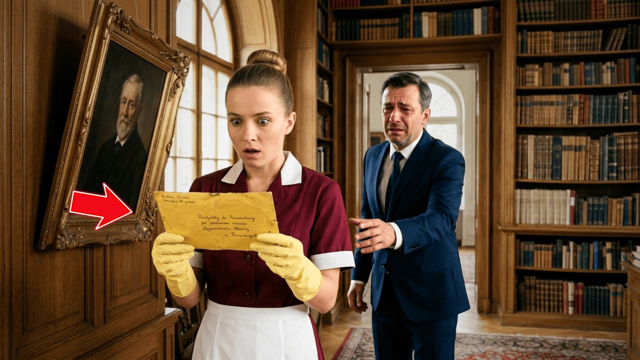 Sprzątaczka znalazła kopertę za obrazem… milioner zobaczył ją i powiedział: 