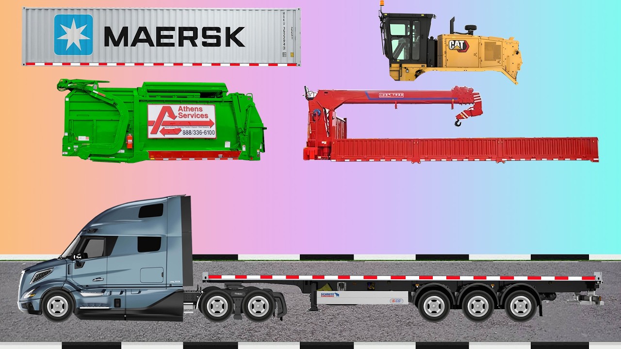Menebak Gambar Karoseri Truk Panjang Dengan Benar, Carrier Car, Mobile Crane, Bottom Dump Truk