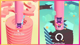 💥SATISFYING COLORS STACK BALL GAMEPLAY🎮 LEVEL 61-65 | #crazyfunstackball