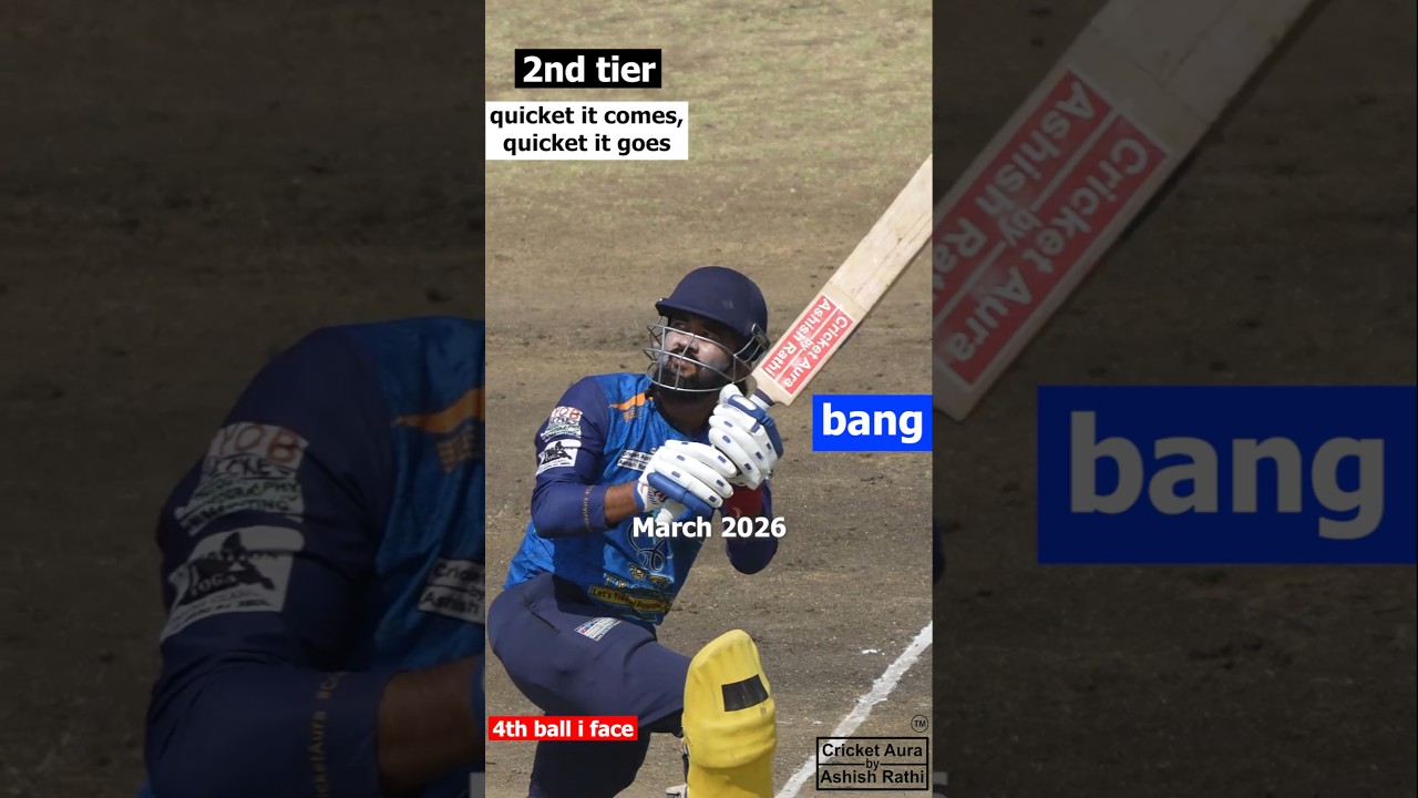 t20 finisher Ashish Rathi batting in the t20 tournament. all-rounder cricketer cricket videos