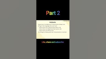 Ambiguity in CFG| Part 2 |Context-Free Grammar Examples #toc  #gate  #ugcnet  #shorts #youtubeshorts