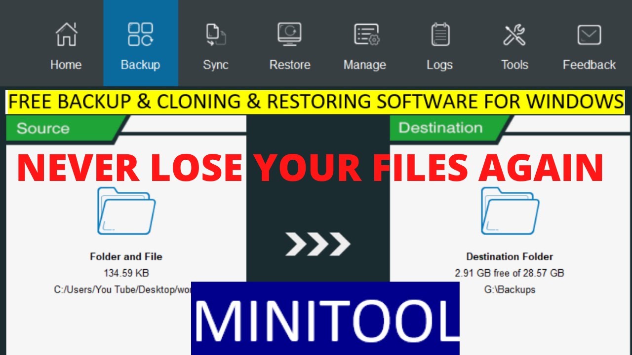 Never Lose your Files AGAIN – MiniTool - Free Backup & Cloning & Restoring Software for Windows