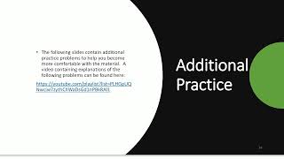 Chapter 8: Additional Practice