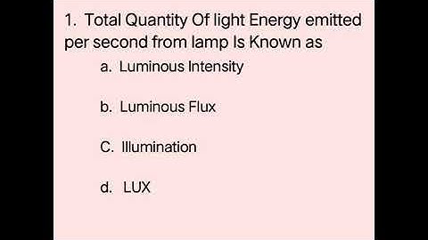 Illumination MCq
