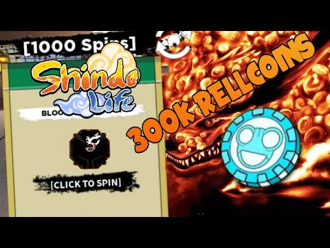 NOVOS CÓDIGOS 1000 SPINS e 300K RELL COINS!! UPDATE 212 no SHINDO LIFE  (shinobi life 2) - ROBLOX 