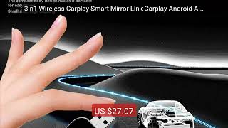 3In1 Wireless Carplay Smart Mirror Link Carplay Android Auto U... — Best Buy 2026 | Great Quality!