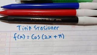 Mencari Titik Stasioner Turunan Fungsi Trigonometri Kelas 11 SMA