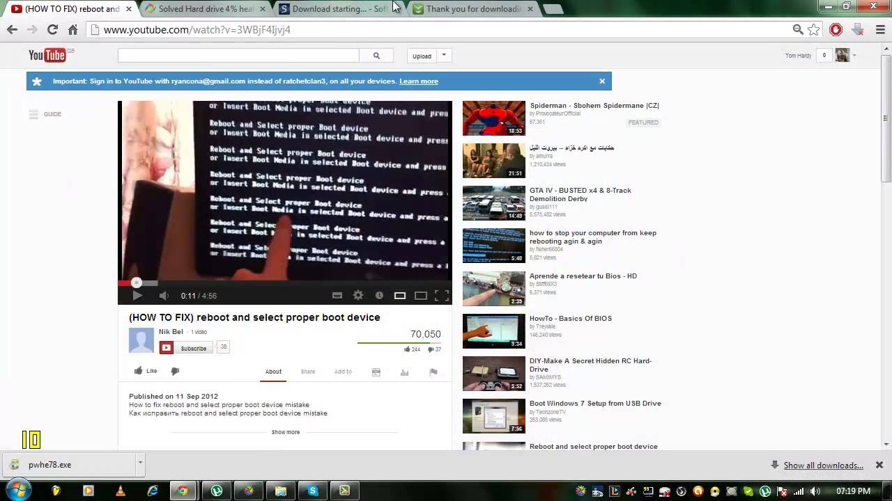 (HOW TO FIX) Master Boot Record / Please select proper boot device